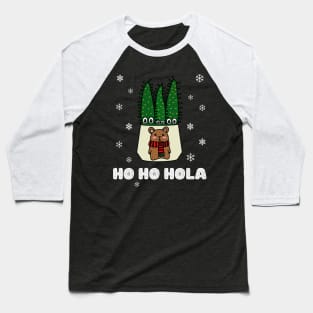 Ho Ho Hola - Eves Pin Cacti In Christmas Bear Pot Baseball T-Shirt